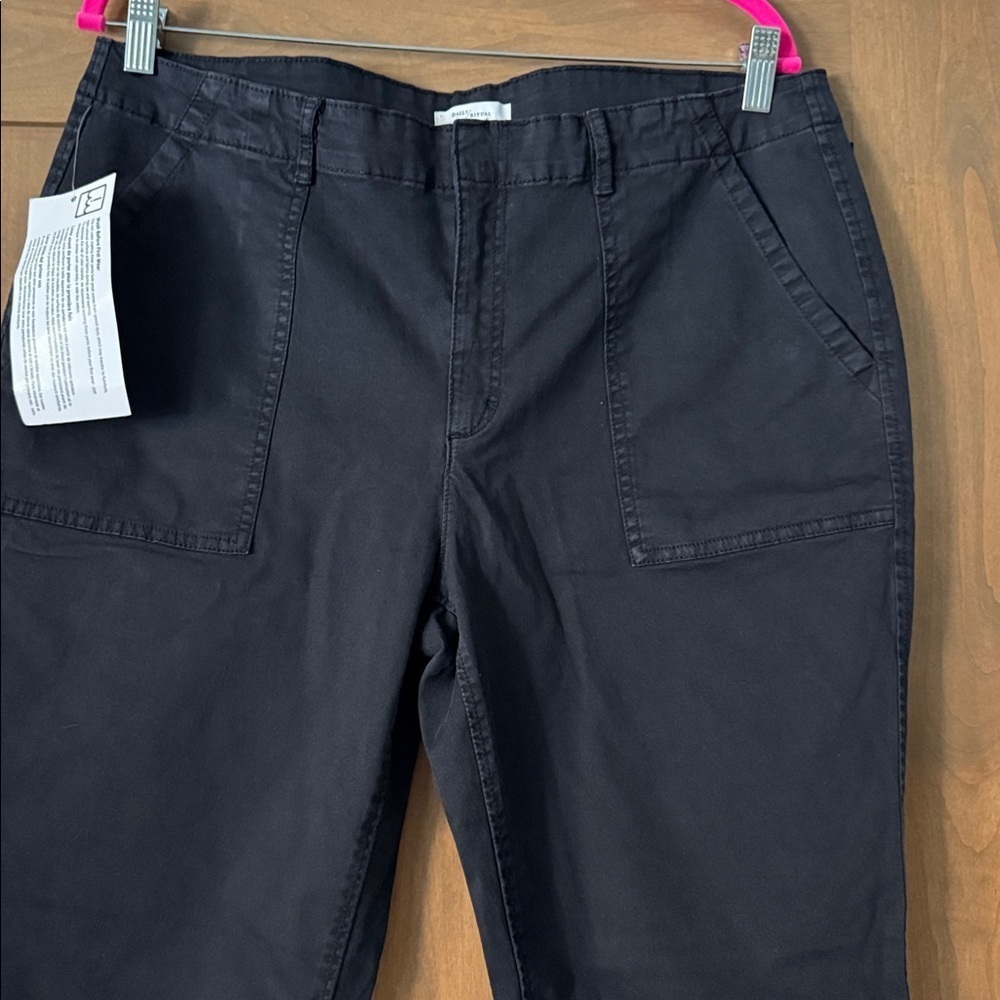 NWT Daily Ritual Chinos Womens 16 Black Business Casual Straight patch pockets - Picture 3 of 12